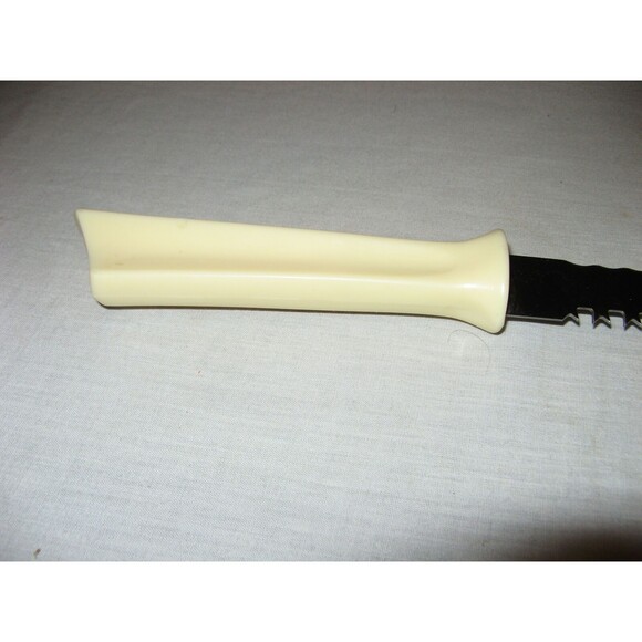 VINTAGE QUIKUT QUIKKLE STAINLESS 15.5" DOUBLE SIDED CARVING BREAD KNIFE SERRATED - Picture 4 of 4